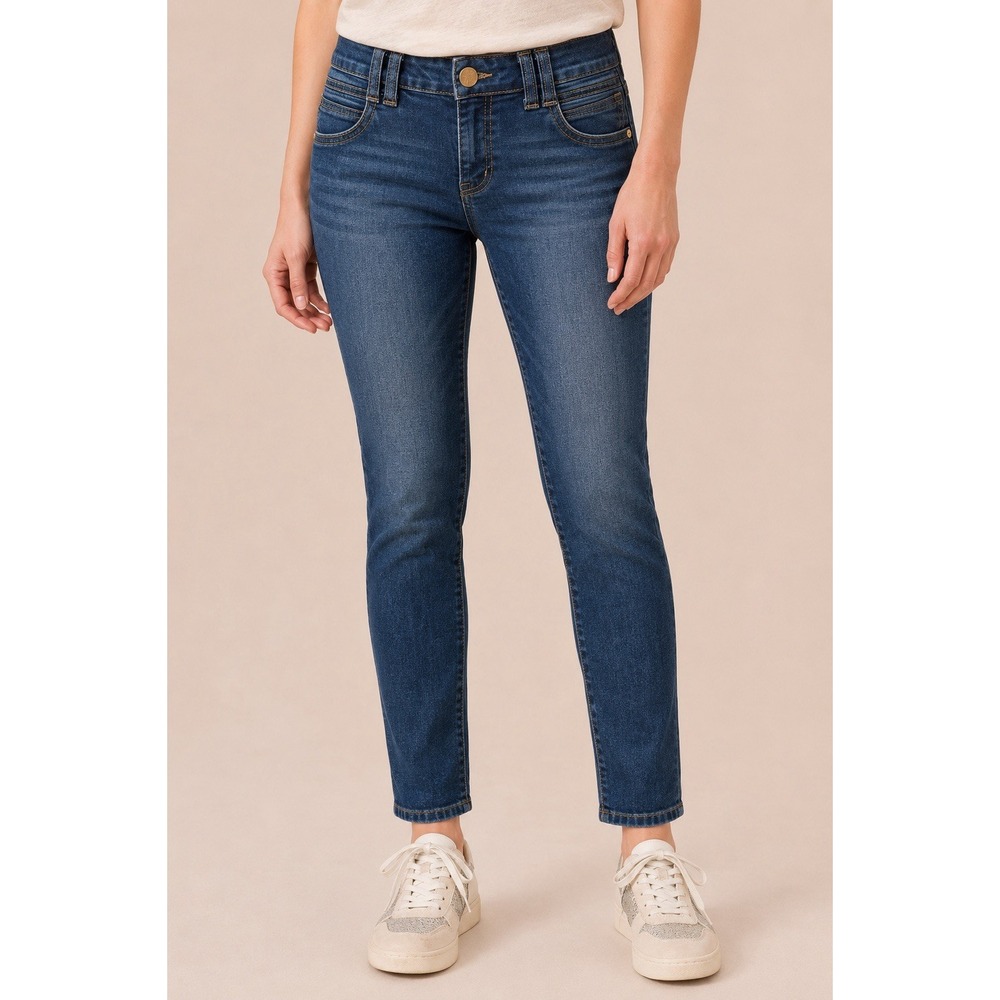 Democracy Ab Solution Jeans Womens 6 Skinny Mid Rise Ankle Stretch Blue Denim